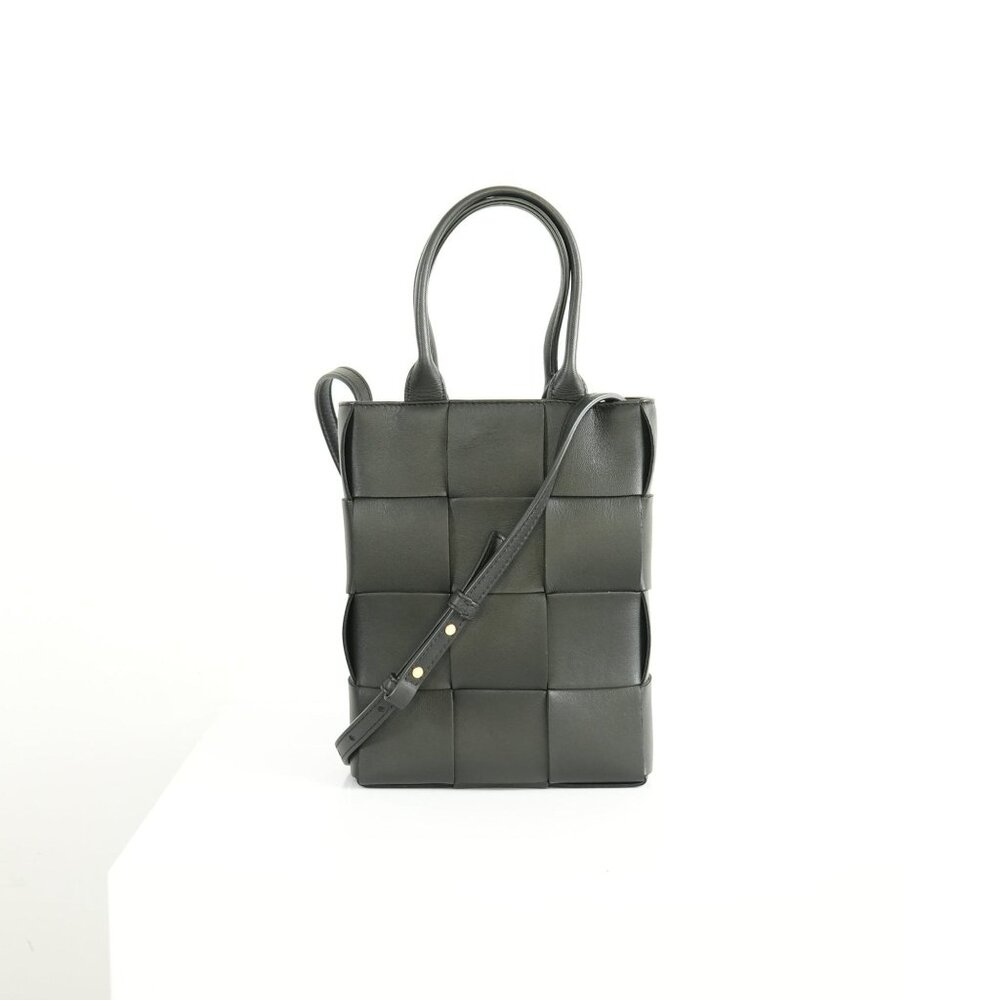 Bottega Veneta Black Mini Cassette Tote Bag